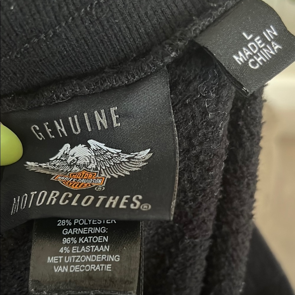 Harley-Davidson Black and Pink Joggers with Vertical Logo - Picture 3 of 3